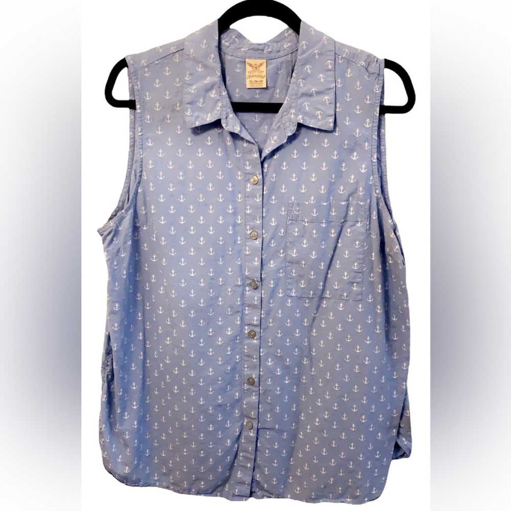 XL Faded Glory Button Down Tank